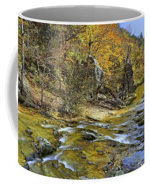 Autumn Coffee Mug featuring the photograph Autumn at Little Missouri Falls - Arkansas - Ouachita National Forest by Jason Politte