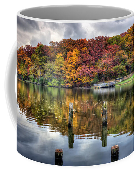 Autumn Coffee Mug featuring the photograph Autumn At The Pond by Scott Wood