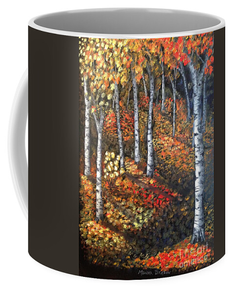 Autumn Coffee Mug featuring the painting Autumn Colours by Monika Shepherdson