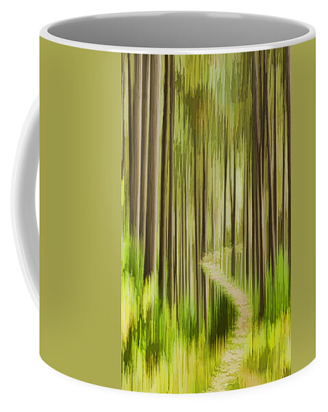 Forest Coffee Mug featuring the photograph Autumn Forest Abstract Version 3 by Thomas Young