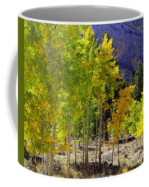 Aspens Coffee Mug featuring the photograph Autumn in Nevada by Donna Spadola