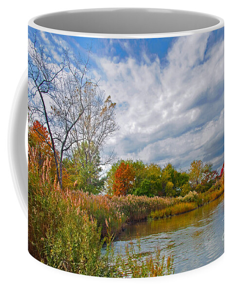 New Jersey Meadowlands Coffee Mug featuring the photograph Autumn in the Meadowlands of NJ by Regina Geoghan