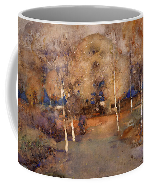 Autumnal Coffee Mug featuring the painting Autumn Loch Lomond, 1893 by Arthur Melville