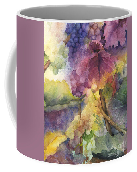 Grapes Coffee Mug featuring the painting Autumn Magic I by Maria Hunt