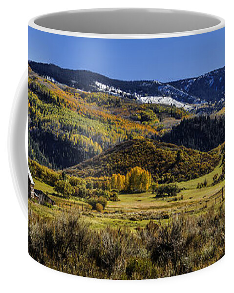 Aspen Trees Coffee Mug featuring the photograph Autumn on the Road to Capitol Peak by Teri Virbickis
