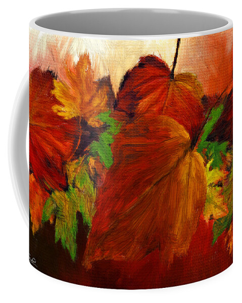 Four Seasons Coffee Mug featuring the digital art Autumn Passion by Lourry Legarde