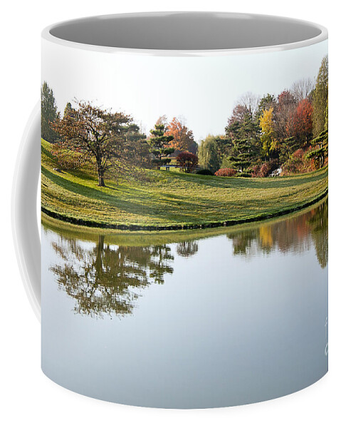Autumn Coffee Mug featuring the photograph Autumn Reflection by Patty Colabuono
