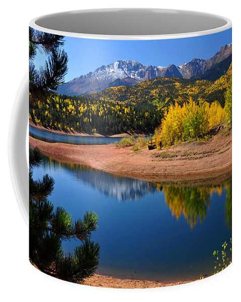 Colorado Springs Coffee Mug featuring the photograph Autumn Reflections at Crystal by John Hoffman
