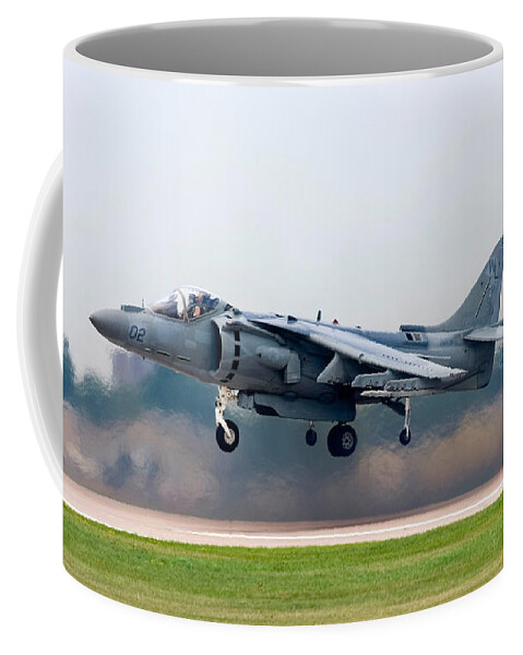3scape Coffee Mug featuring the photograph AV-8B Harrier by Adam Romanowicz