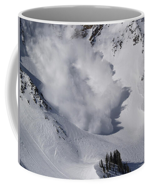 Snow Coffee Mug featuring the photograph Avalanche IV by Bill Gallagher