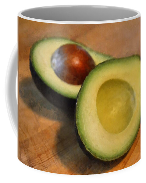 Kitchen Coffee Mug featuring the photograph Avocado by Michelle Calkins