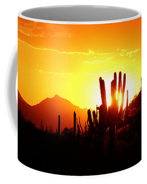 Sun Coffee Mug featuring the photograph AZ Sunset by Elaine Malott