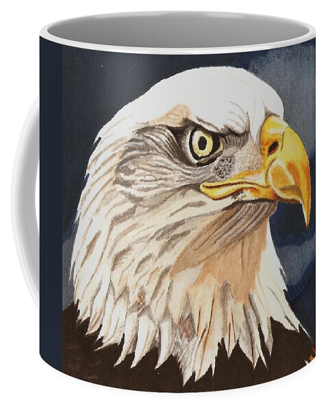 Bald Eagle Coffee Mug featuring the drawing Bald Eagle by Cory Still