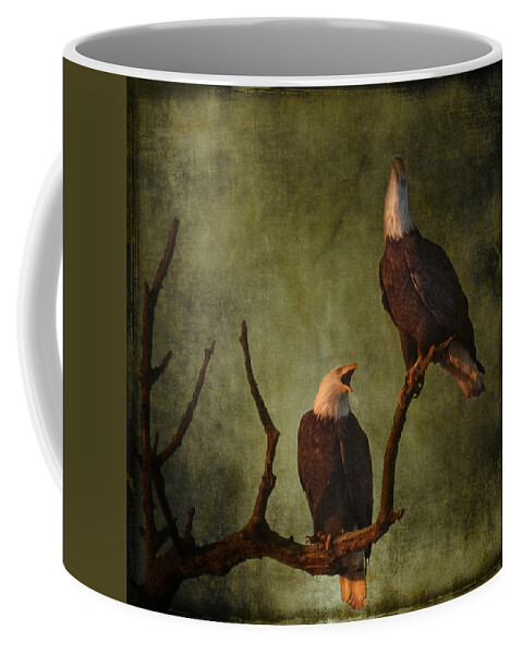 Bald Eagle Serenade Coffee Mug featuring the photograph Bald Eagle Serenade by Wes and Dotty Weber