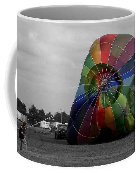 Hot Air Coffee Mug featuring the photograph Balloon Fun by Steve Kearns