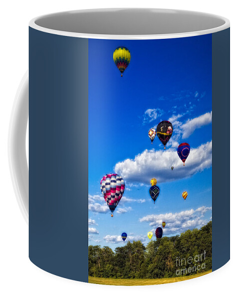 Hot Air Balloons Coffee Mug featuring the photograph Balloonfest by Timothy Hacker