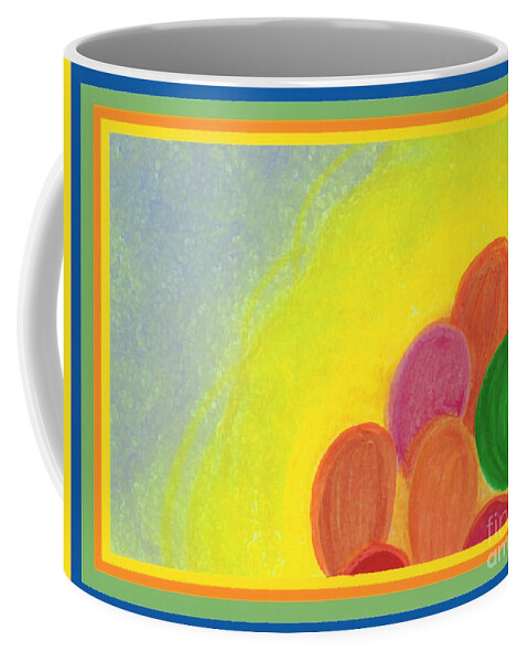 First Star Art Coffee Mug featuring the mixed media Balloons by jrr by First Star Art