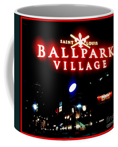  Coffee Mug featuring the photograph Ballpark Village Framed by Kelly Awad