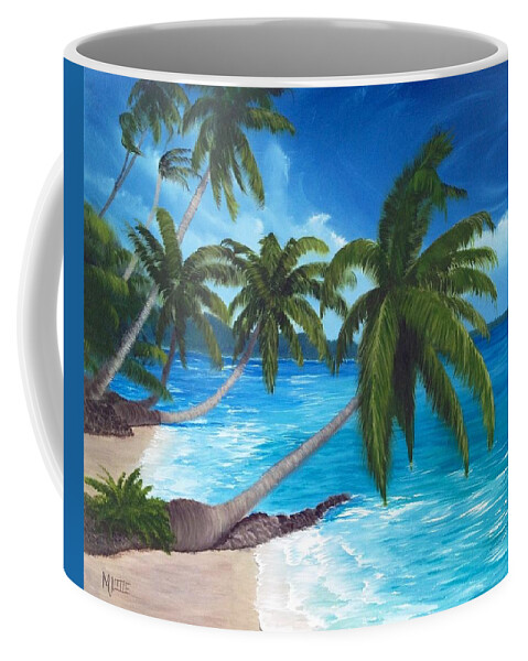 Palm Trees Coffee Mug featuring the painting Balmy Breezes by Marlene Little