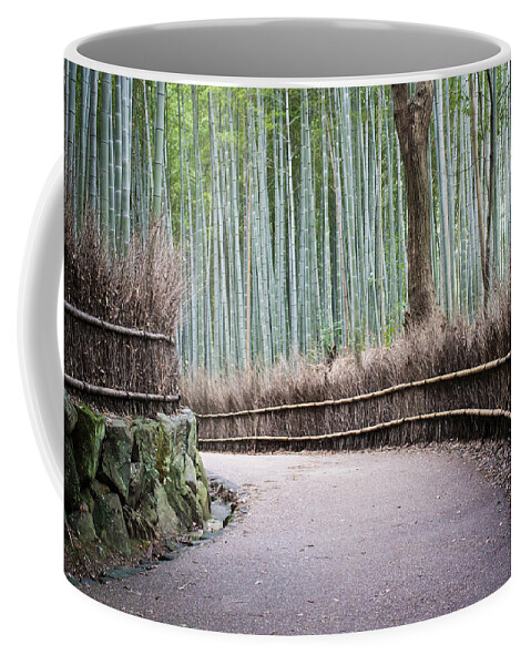 Bamboo Coffee Mug featuring the photograph Bamboo Path by Christie Kowalski