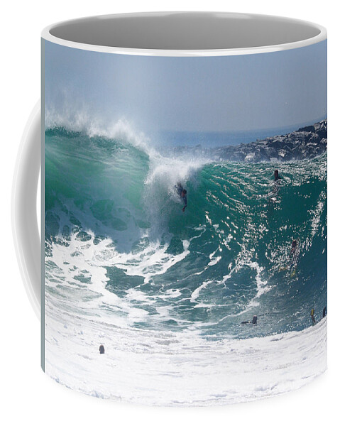 Big Surf Coffee Mug featuring the photograph Banzai by Joe Schofield