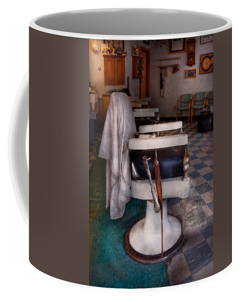 Barber Coffee Mug featuring the photograph Barber - Frenchtown NJ - We have some free seats by Mike Savad