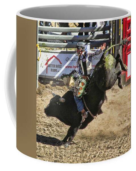 Ron Roberts Photography Coffee Mug featuring the photograph Bareback Bull riding by Ron Roberts
