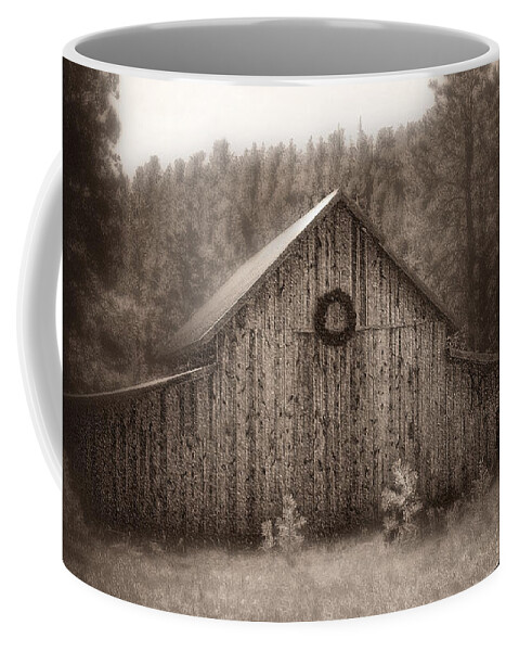 Barn Coffee Mug featuring the photograph First Snow in November by Amanda Smith