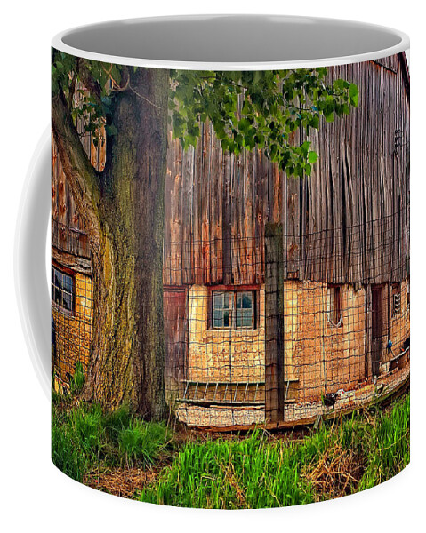 Barn Coffee Mug featuring the photograph Barnyard 2 by Steve Harrington