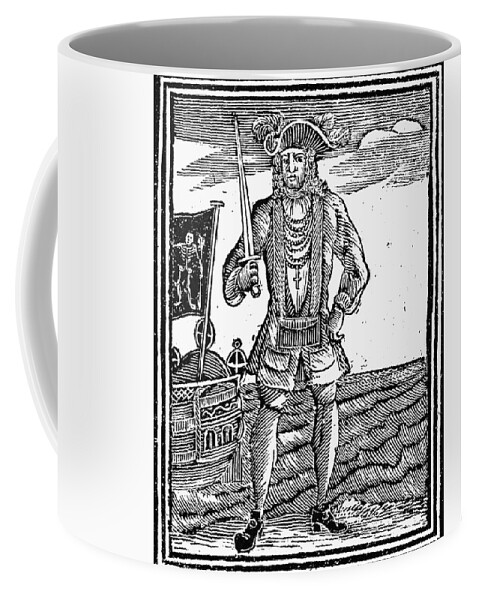 1725 Coffee Mug featuring the painting Bartholomew Roberts, 1725 by Granger
