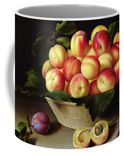 Basket Of Apricots Coffee Mug featuring the painting Basket of Apricots by Louise Moillon