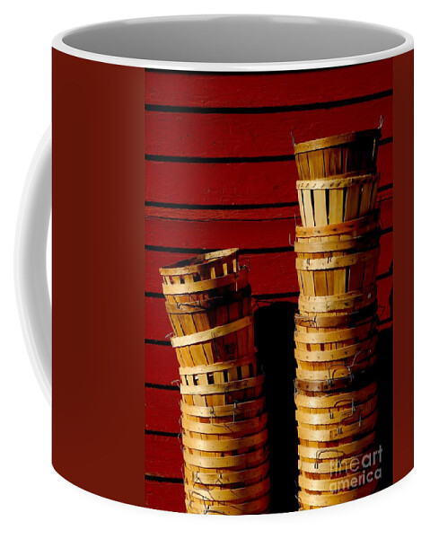 Baskets Coffee Mug featuring the photograph Baskets Stacked by Beth Ferris Sale