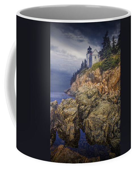 Art Coffee Mug featuring the photograph Bass Harbor HeadLight by Randall Nyhof