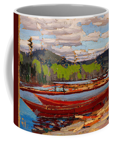 Tom Thomson Coffee Mug featuring the painting Bateaux by Tom Thomson