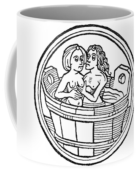 1480 Coffee Mug featuring the painting Bathing, C1480 by Granger