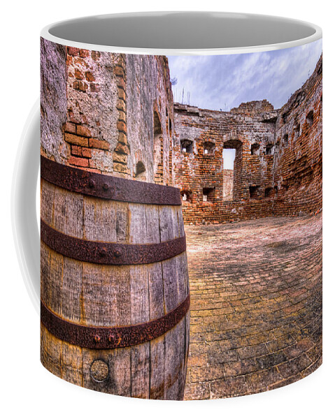 Fort Pike Coffee Mug featuring the photograph Battalion Barrell by Tim Stanley
