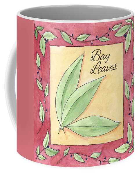 Bay Leaves Coffee Mug featuring the painting Bay Leaves by Christy Beckwith