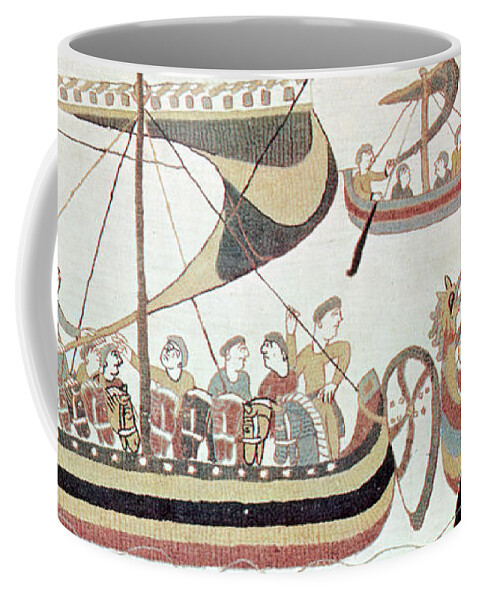 Historic Coffee Mug featuring the photograph Bayeux Tapestry Scene by Science Source