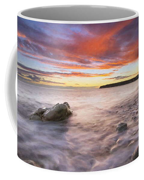 Clouds Coffee Mug featuring the photograph Beach 6 by Ingrid Smith-Johnsen