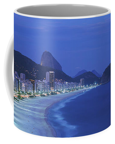 Photography Coffee Mug featuring the photograph Beach, Copacabana, Rio De Janeiro by Panoramic Images