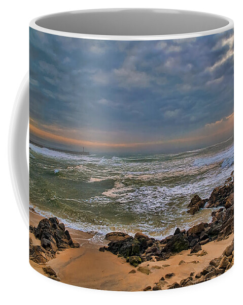 Sky Coffee Mug featuring the photograph Beach landscape by Paulo Goncalves
