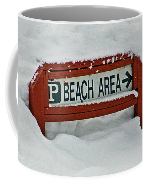 Sign Coffee Mug featuring the photograph Beach Parking by Aimee L Maher ALM GALLERY