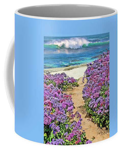 Beach Coffee Mug featuring the photograph Beach Pathway by Jane Girardot