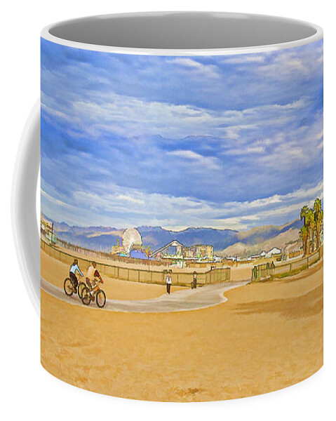 Beach Scene Coffee Mug featuring the photograph Beach Scene by Chuck Staley