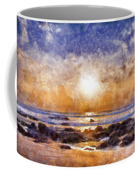 Beach Sunset Coffee Mug featuring the digital art Beach Sunset by Beach Sunset