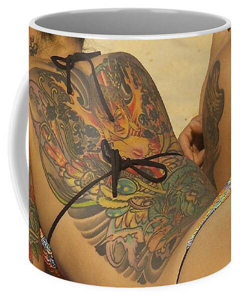 Tattoo Coffee Mug featuring the photograph Beach Tattoo by Stuart Litoff