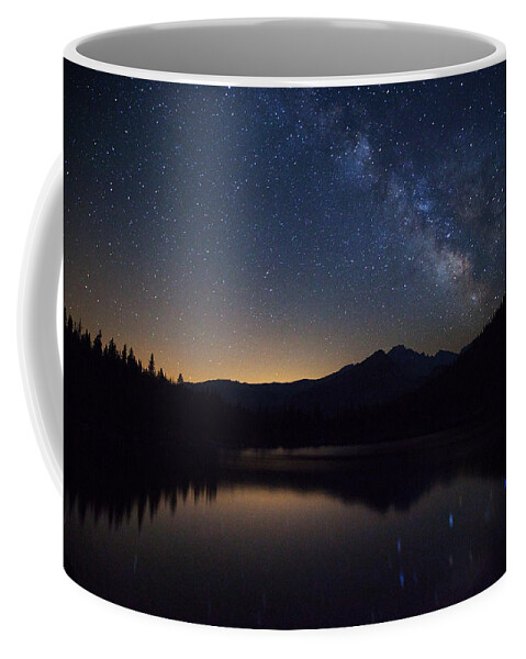 Milky Way Coffee Mug featuring the photograph Bear lake Milky Way by Darren White