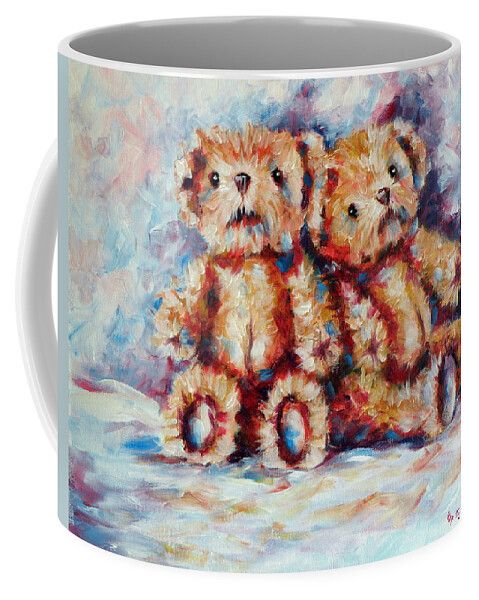 Bears Coffee Mug featuring the painting Bears by Kovacs Anna Brigitta
