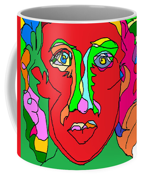 Portrait Coffee Mug featuring the painting Beat by Anita Dale Livaditis