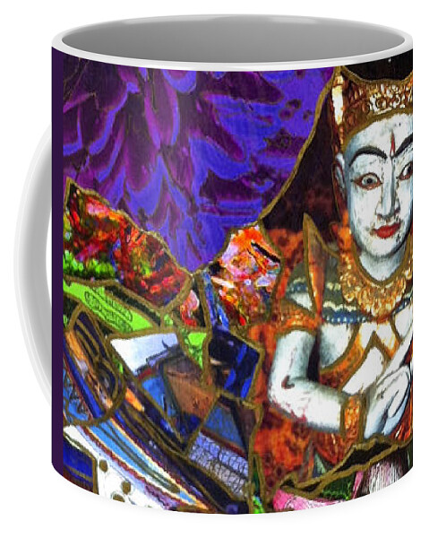 Memories Of Bali Coffee Mug featuring the mixed media Memories of Bali by Debra Amerson
